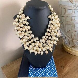 Stella & Dot Pearl Necklace Stacked statement